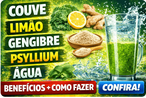 BENEFÍCIOS dos suco de Couve, Limão, Gengibre, Psyllium e Água